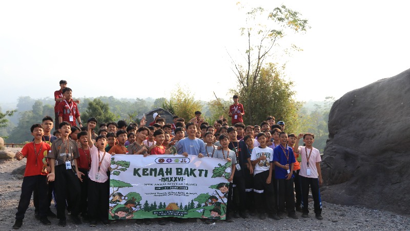 Tanam Karakter dan Pohon, MTs Assalafiyyah Mlangi Gelar Kemah Bakti Pramuka