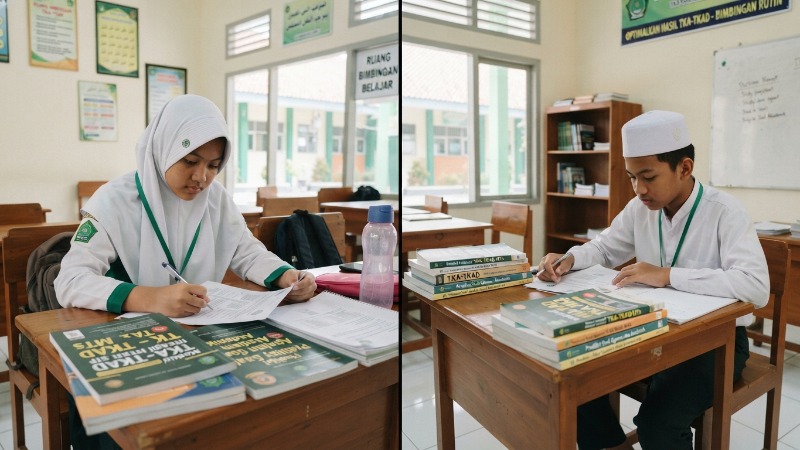Optimalkan Hasil TKA-TKAD, Siswa MTs Assalafiyyah Mlangi Ikuti Bimbingan Rutin